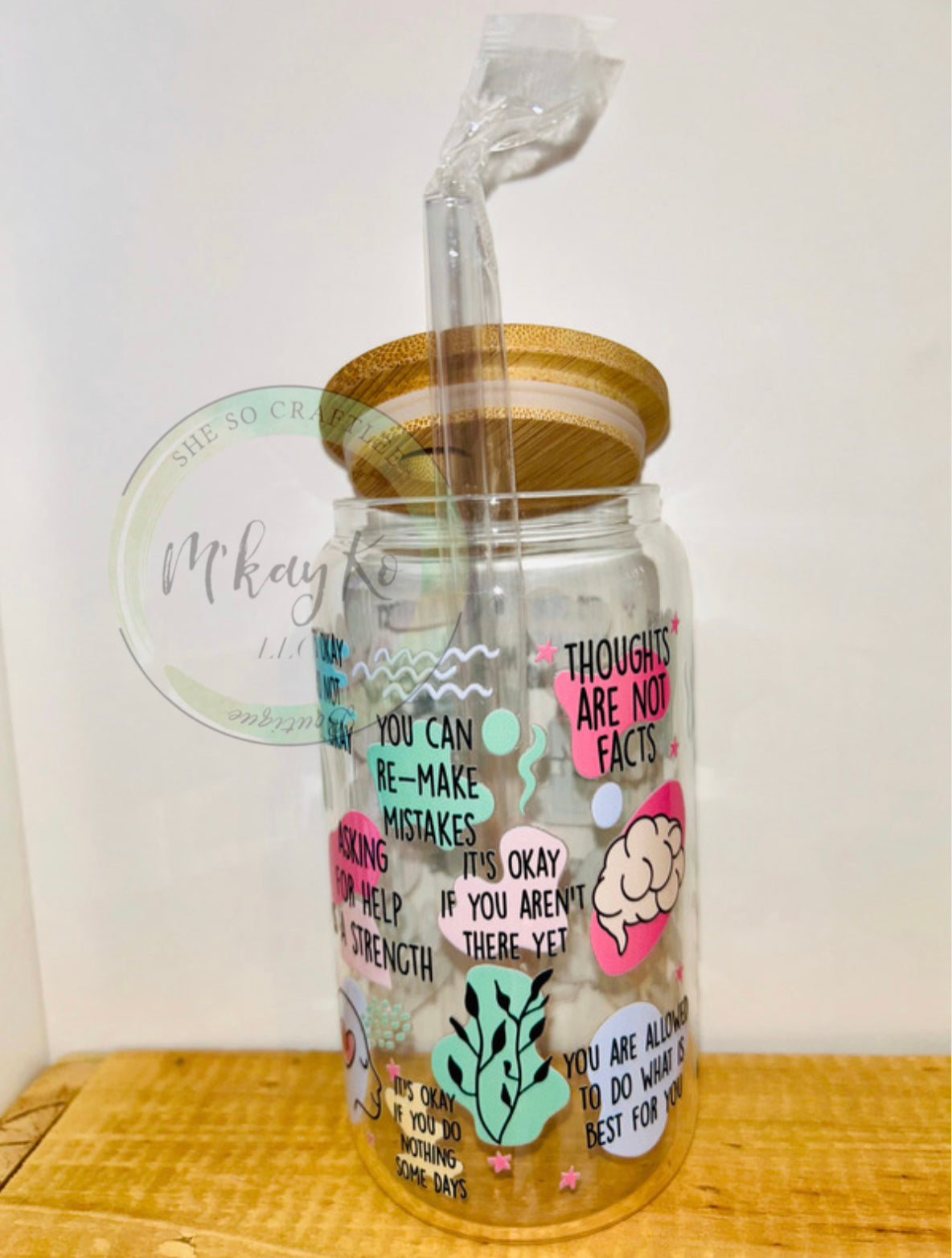 Mental Health Matters 16oz Glass Can