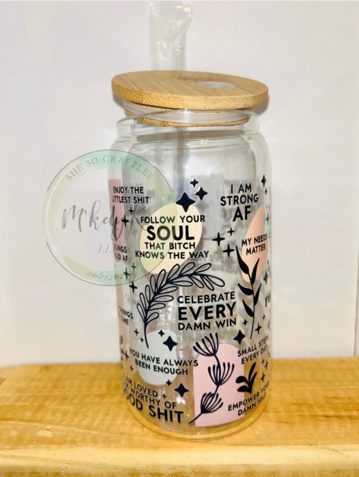 Daily Reminders 16oz Glass Can