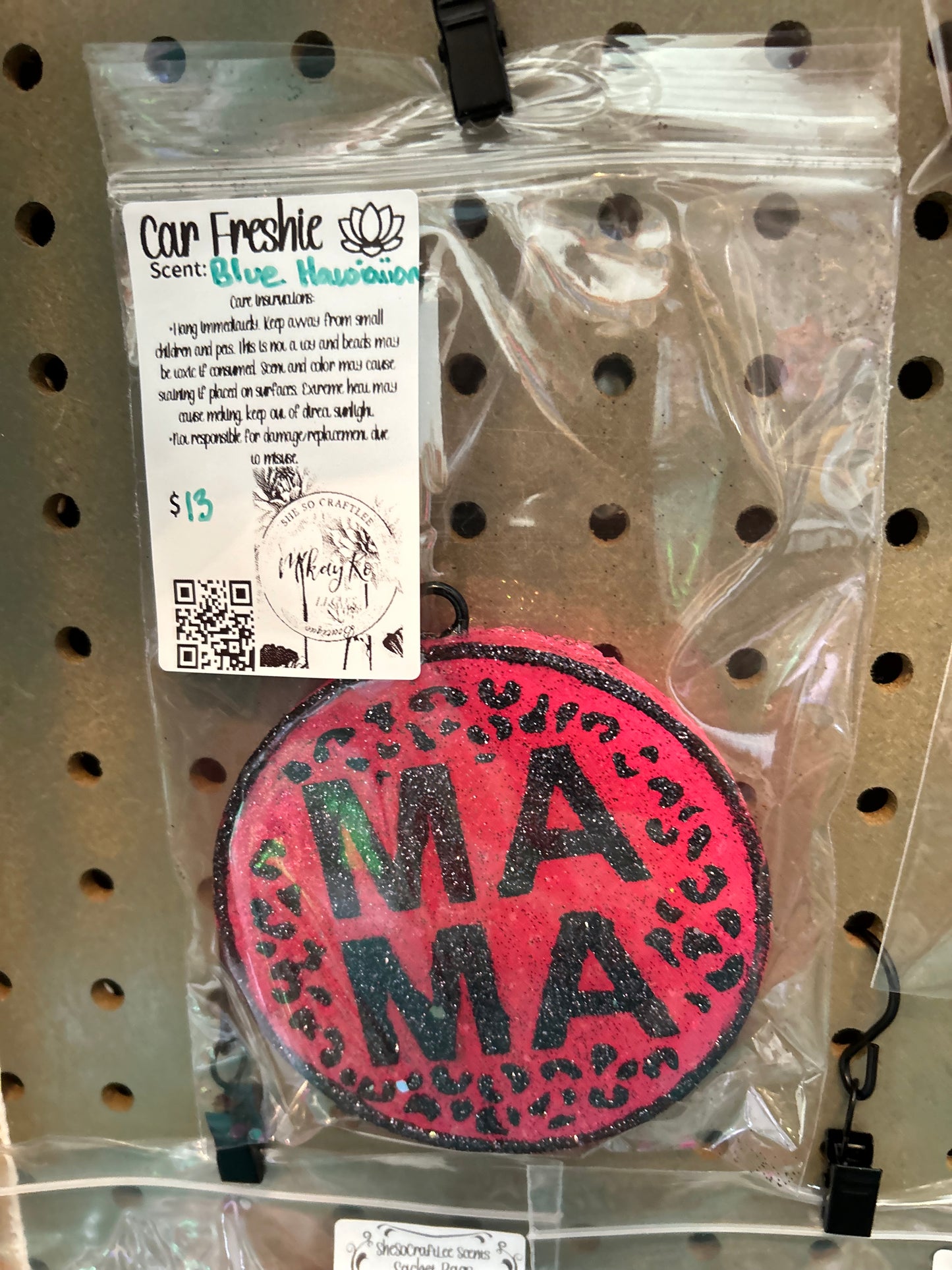 Mama Leopard Round Freshie
