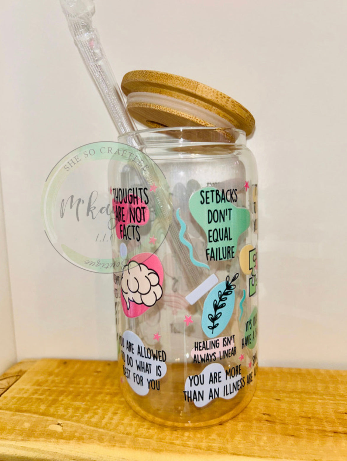 Mental Health Matters 16oz Glass Can