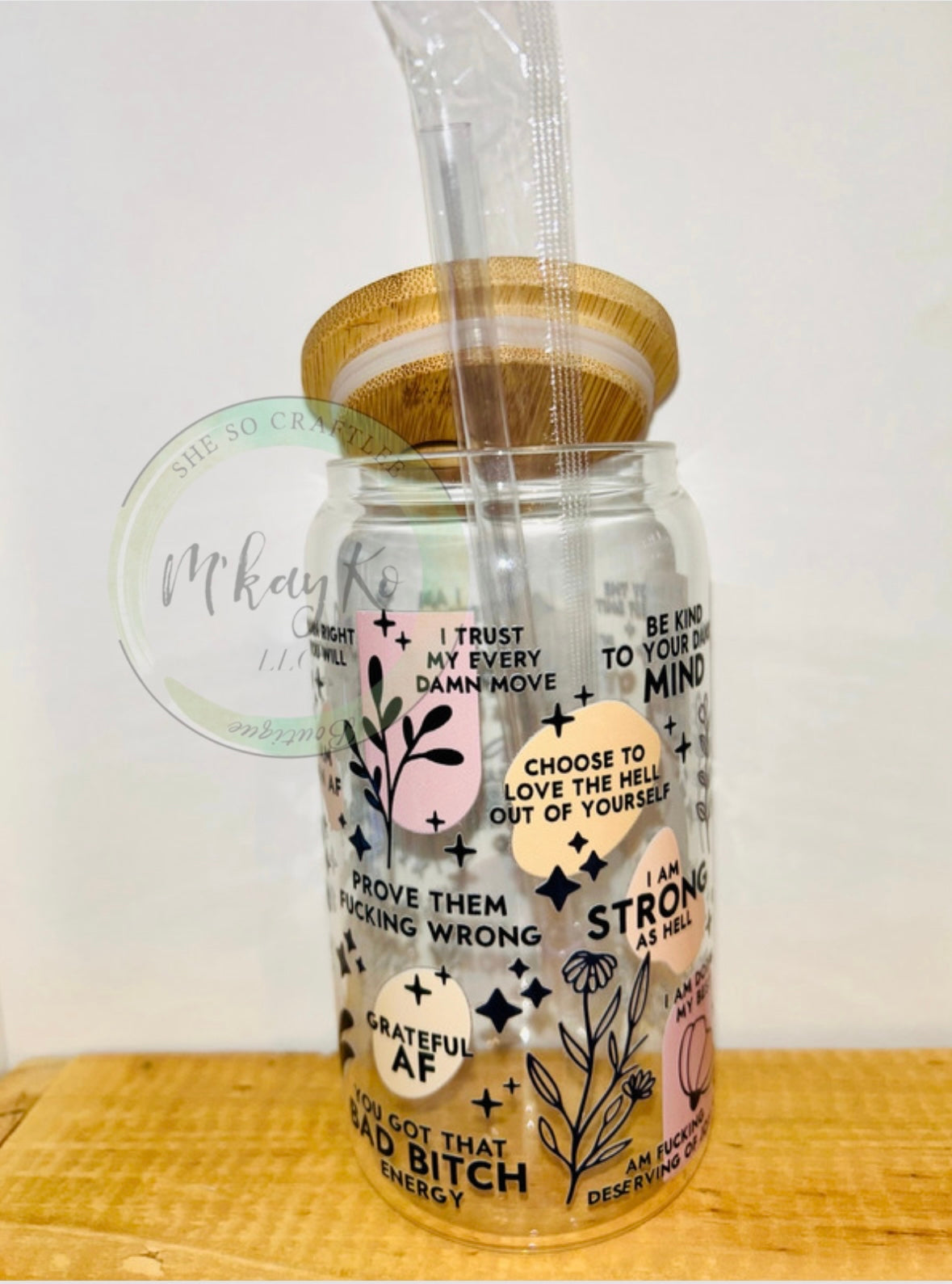 Daily Reminders 16oz Glass Can