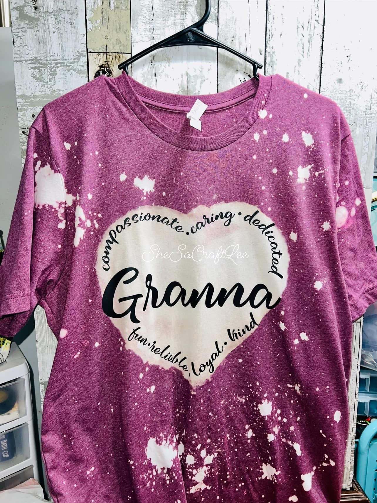 Custom Grandma Heart Tee