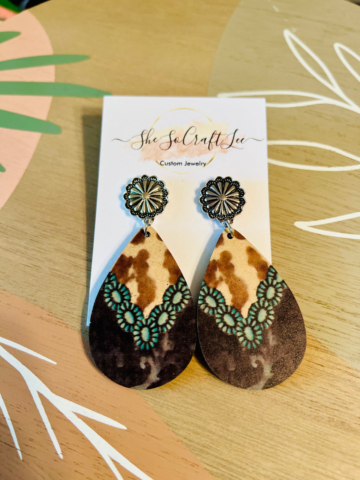 Western Wooden Earrings