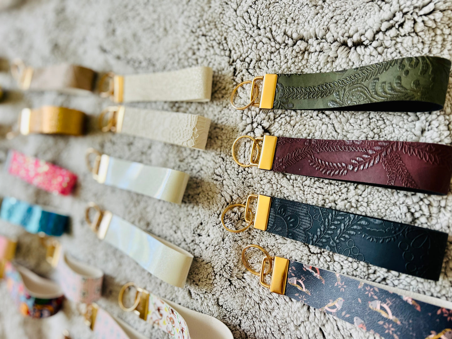 Faux Leather Wristlets