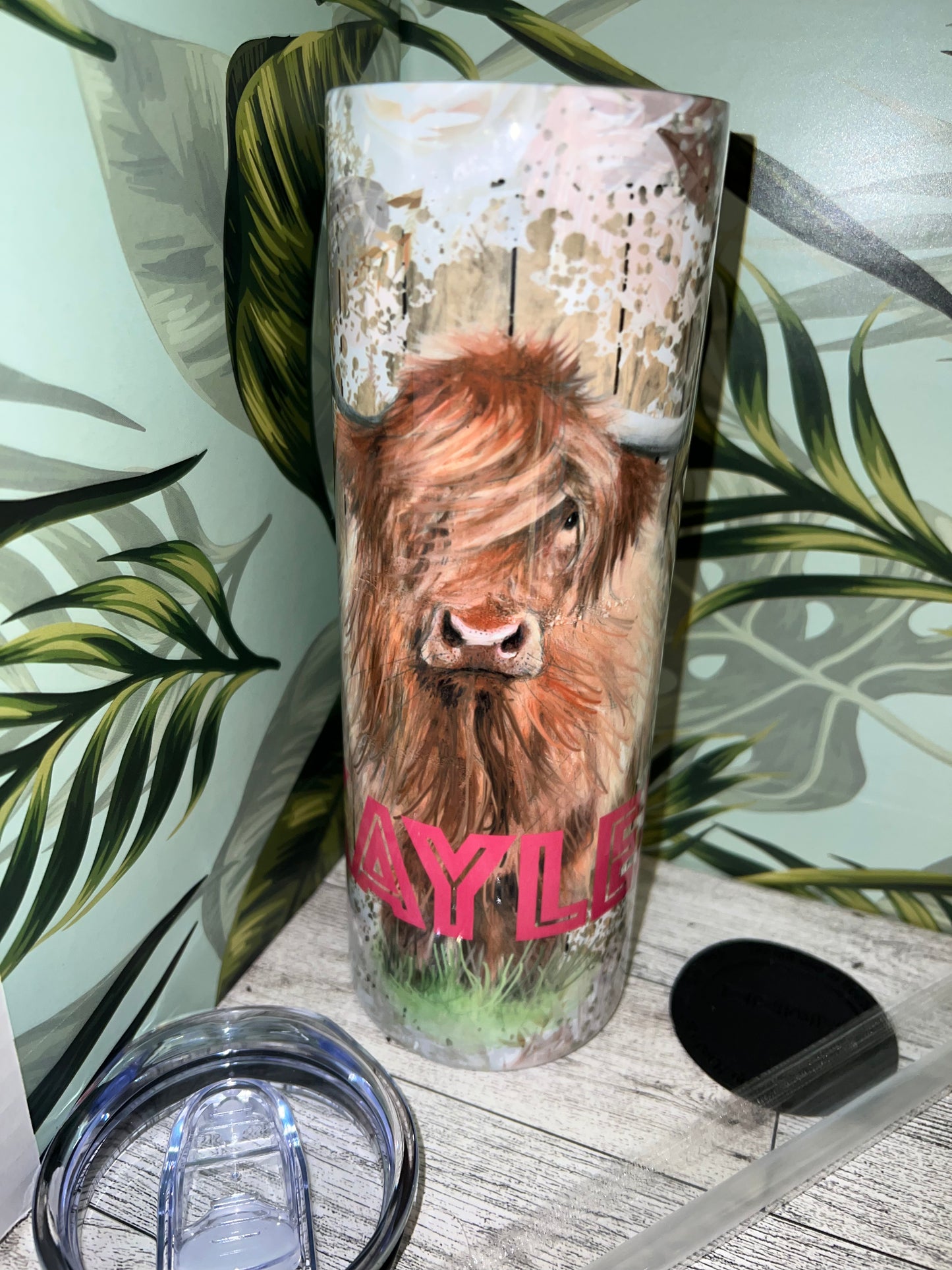 Highland Cow 20oz Skinny Tumbler