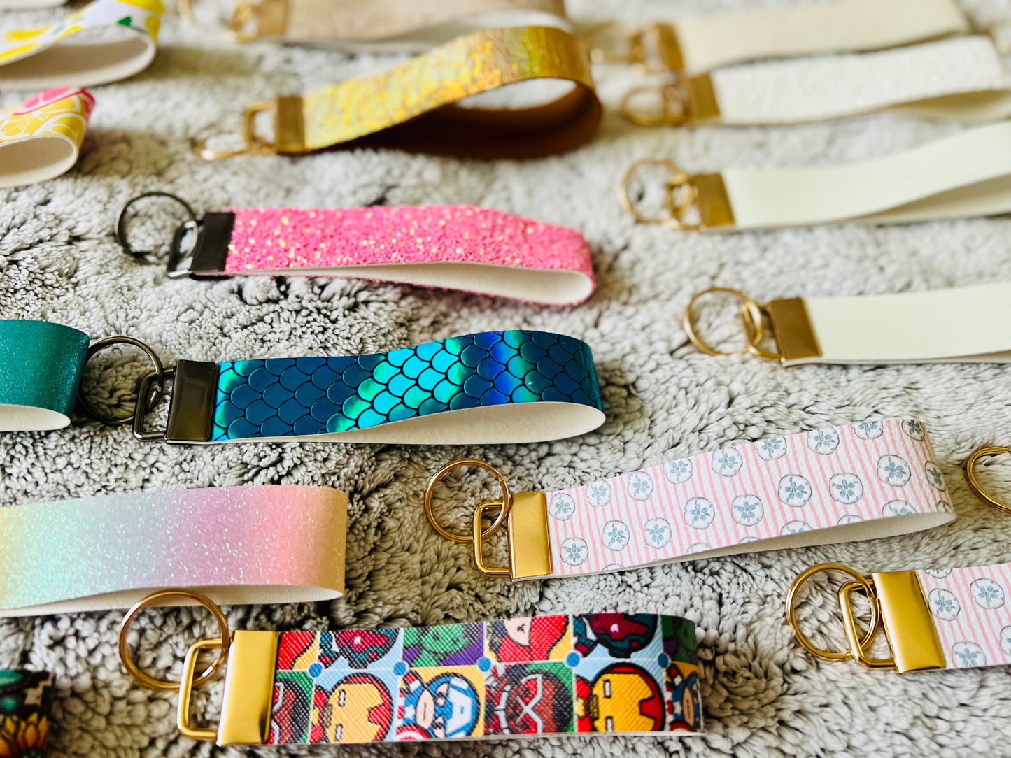 Faux Leather Wristlets
