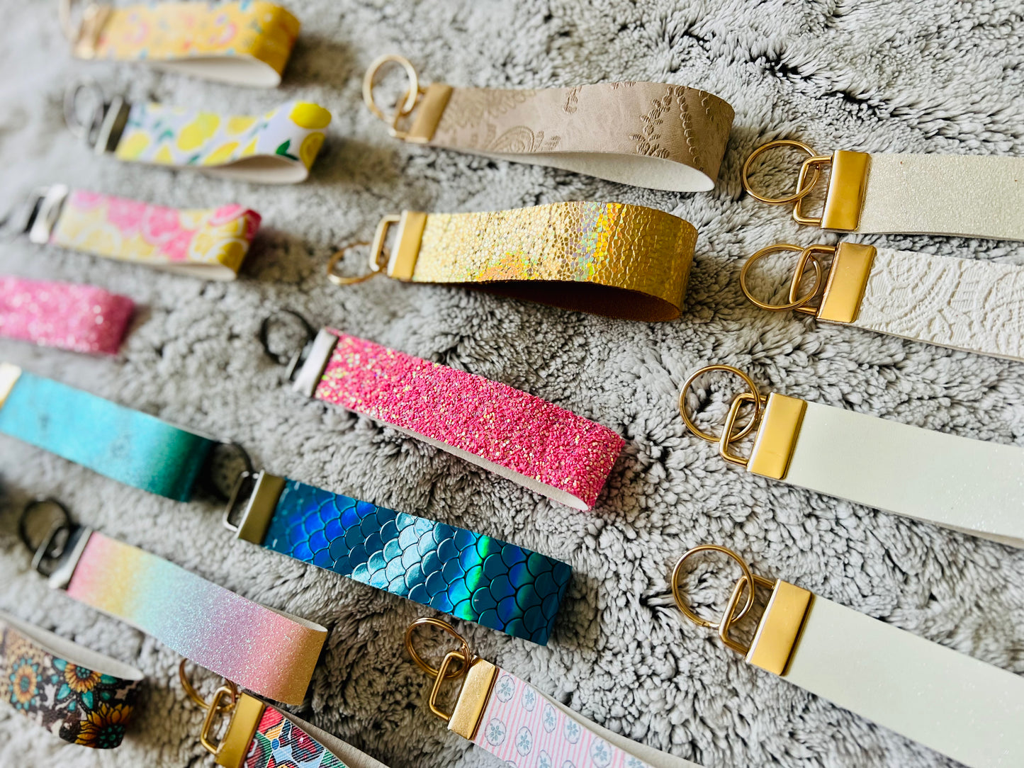 Faux Leather Wristlets