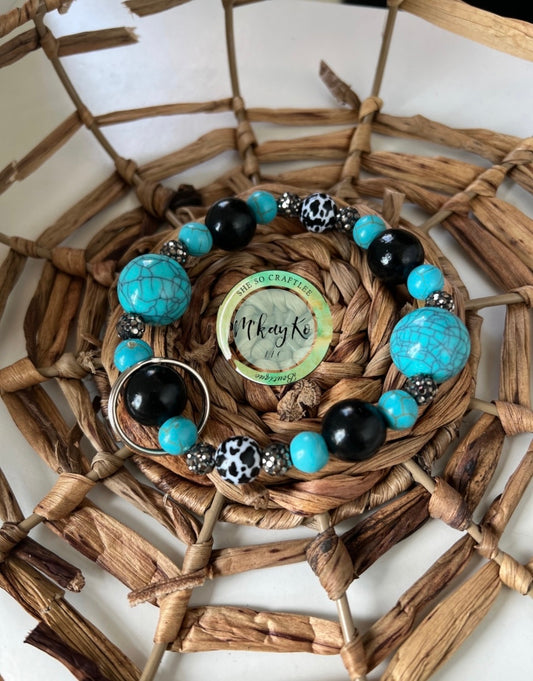 Turquoise Bead Wristlet