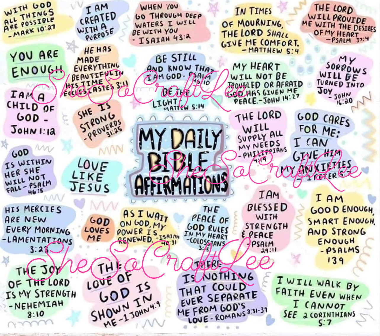 My Daily Bible Affirmations Tumbler