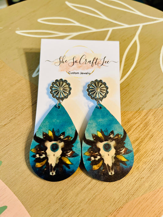 Western Wooden Earrings