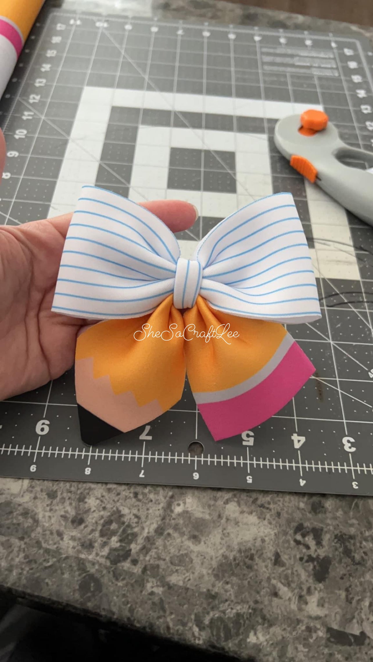 Pencil & Crayon Puff Bows