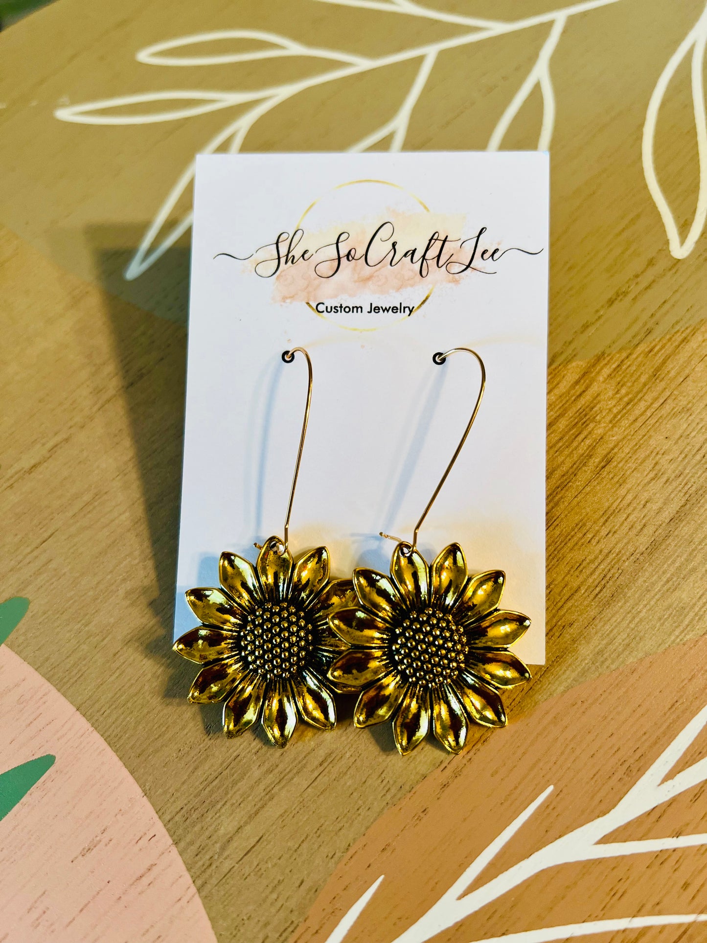 Sunflower Dangle Earrings